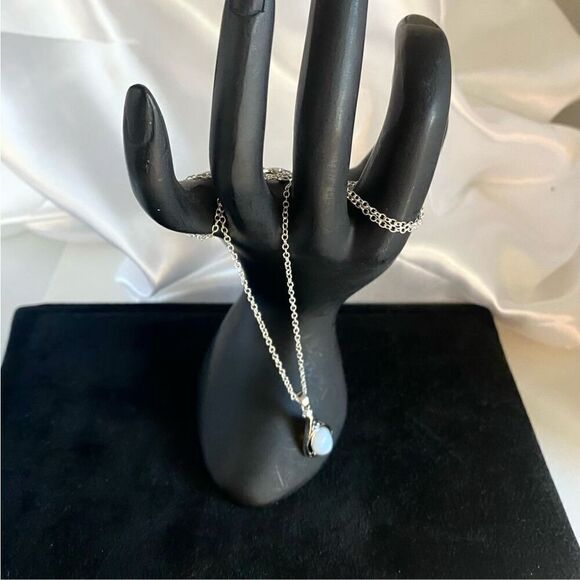 AVI Dainty Moonstone & Sterling Silver Necklace - Picture 5 of 14